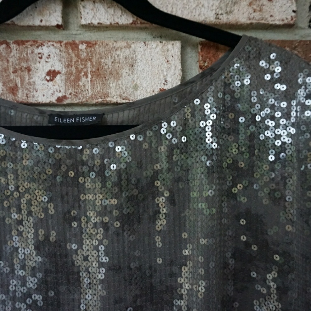 Eileen Fisher Sequin Blouse